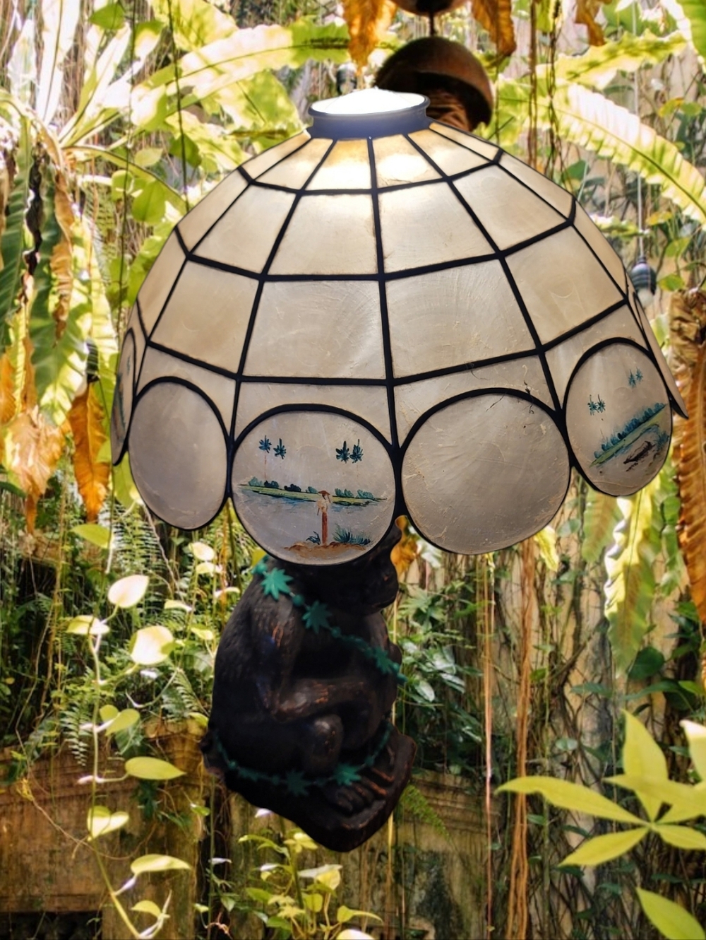 Hand-Painted Capiz Shell Lamp Shade